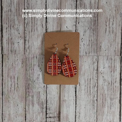 Tear Drop Earrings - Diamond X